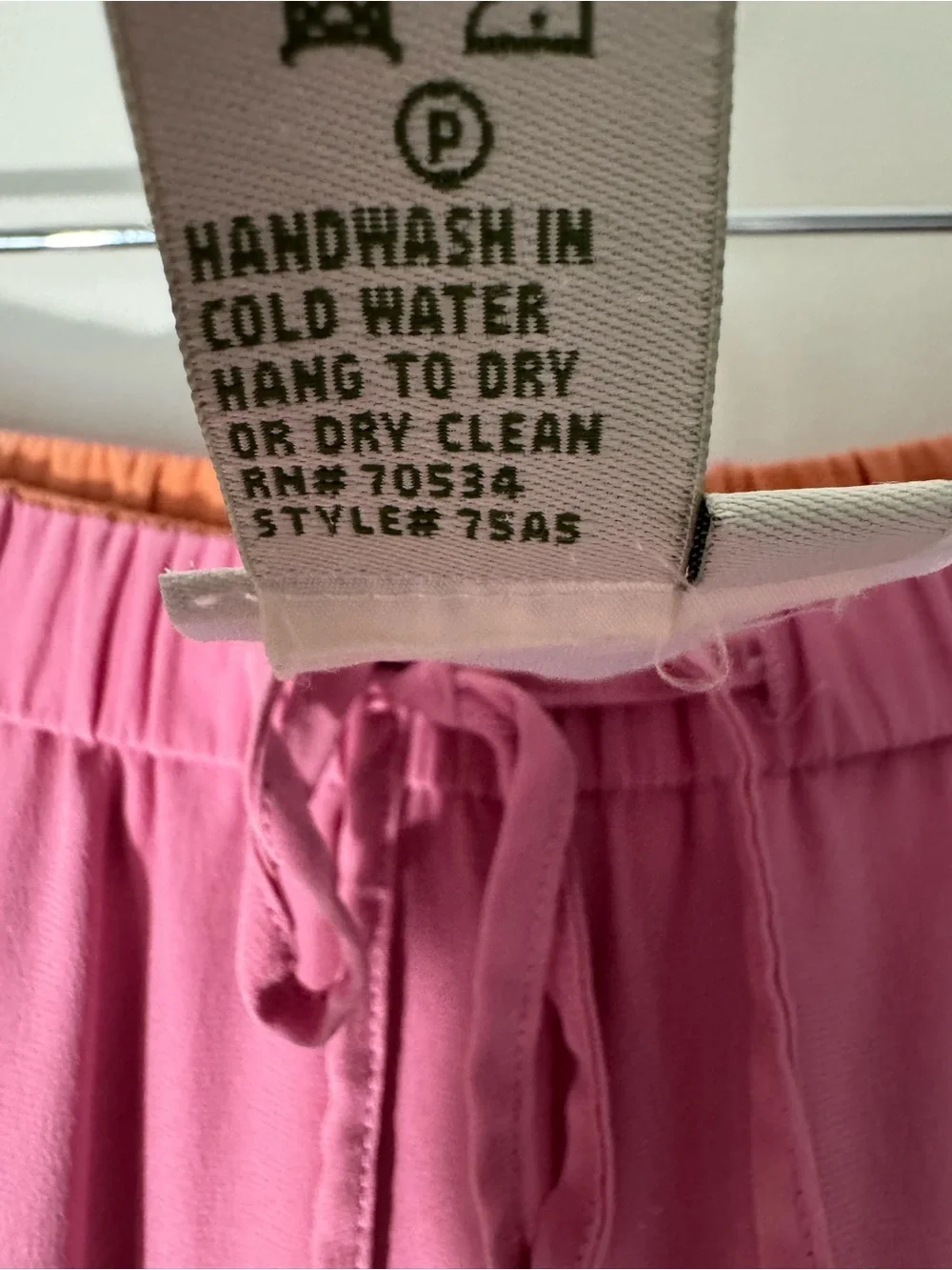 Orvis Silk Pull on Pants sherbet pink